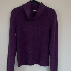 Vintage Laura Ashley Aubergine Wool Turtleneck Sweater